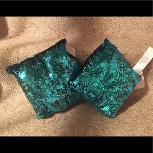 Turquoise & Purple Reversible Sequins Pillow